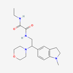 N1-ethyl-N2-(2-(1-methylindolin-5-yl)-2-morpholinoethyl)oxalamide
