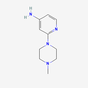 molecular formula C10H16N4 B2956116 2-(4-甲基哌嗪-1-基)吡啶-4-胺 CAS No. 876343-33-8