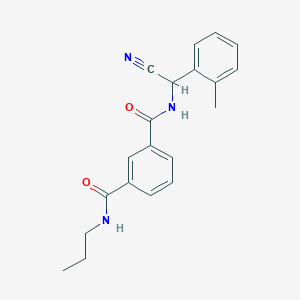 molecular formula C20H21N3O2 B2956118 N1-[cyano(2-methylphenyl)methyl]-N3-propylbenzene-1,3-dicarboxamide CAS No. 1376236-50-8