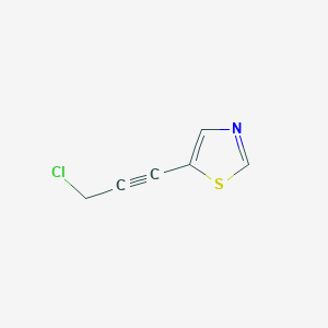 molecular formula C6H4ClNS B2956126 5-(3-Chloroprop-1-ynyl)-1,3-thiazole CAS No. 2019655-86-6