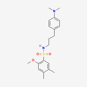 N-(3-(4-(dimethylamino)phenyl)propyl)-2-methoxy-4,5-dimethylbenzenesulfonamide