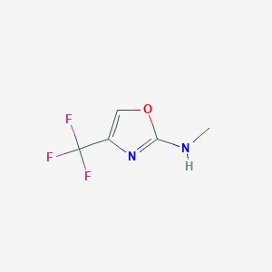 molecular formula C5H5F3N2O B2956131 N-methyl-4-(trifluoromethyl)-1,3-oxazol-2-amine CAS No. 223685-29-8