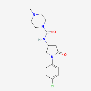 molecular formula C16H21ClN4O2 B2956136 N-(1-(4-chlorophenyl)-5-oxopyrrolidin-3-yl)-4-methylpiperazine-1-carboxamide CAS No. 894023-63-3