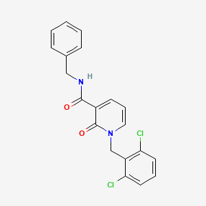 molecular formula C20H16Cl2N2O2 B2956143 N-benzyl-1-(2,6-dichlorobenzyl)-2-oxo-1,2-dihydro-3-pyridinecarboxamide CAS No. 338754-60-2