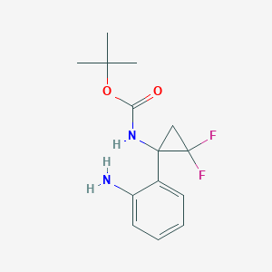 Tert-butyl N-[1-(2-aminophenyl)-2,2-difluorocyclopropyl]carbamate
