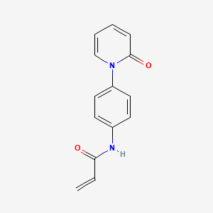 molecular formula C14H12N2O2 B2956147 N-[4-(2-氧代-1,2-二氢吡啶-1-基)苯基]丙-2-烯酰胺 CAS No. 2097897-21-5