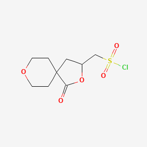 molecular formula C9H13ClO5S B2956148 (1-Oxo-2,8-dioxaspiro[4.5]decan-3-yl)methanesulfonyl chloride CAS No. 2309446-43-1