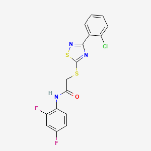 2-((3-(2-chlorophenyl)-1,2,4-thiadiazol-5-yl)thio)-N-(2,4-difluorophenyl)acetamide