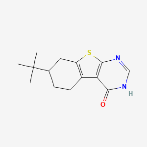 molecular formula C14H18N2OS B2956159 7-tert-butyl-5,6,7,8-tetrahydro[1]benzothieno[2,3-d]pyrimidin-4(3H)-one CAS No. 380902-66-9