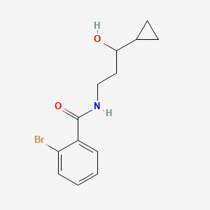molecular formula C13H16BrNO2 B2956160 2-溴-N-(3-环丙基-3-羟基丙基)苯甲酰胺 CAS No. 1396676-55-3