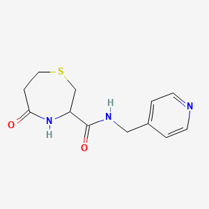 5-oxo-N-(pyridin-4-ylmethyl)-1,4-thiazepane-3-carboxamide