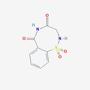 molecular formula C9H8N2O4S B2956168 1,1-二氧代-2,3-二氢-1lambda6,2,5-苯并噻二唑并噁嗪-4,6-二酮 CAS No. 2089257-76-9
