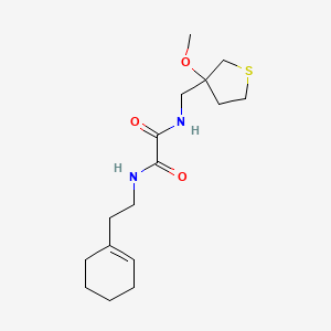 molecular formula C16H26N2O3S B2956179 N1-(2-(cyclohex-1-en-1-yl)ethyl)-N2-((3-methoxytetrahydrothiophen-3-yl)methyl)oxalamide CAS No. 1705042-65-4