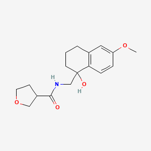 molecular formula C17H23NO4 B2956202 N-((1-hydroxy-6-methoxy-1,2,3,4-tetrahydronaphthalen-1-yl)methyl)tetrahydrofuran-3-carboxamide CAS No. 1903505-65-6