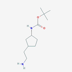 molecular formula C12H24N2O2 B2956204 叔丁基-N-(3-(2-氨基乙基)环戊基)碳酸叔丁酯 CAS No. 1784123-59-6