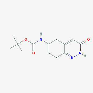 molecular formula C13H19N3O3 B2956205 叔丁基N-(3-氧代-5,6,7,8-四氢-2H-肉桂啉-6-基)氨基甲酸酯 CAS No. 2375259-71-3