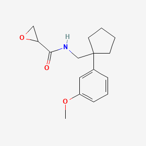 molecular formula C16H21NO3 B2956219 N-[[1-(3-Methoxyphenyl)cyclopentyl]methyl]oxirane-2-carboxamide CAS No. 2411217-72-4