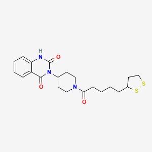 3-(1-(5-(1,2-dithiolan-3-yl)pentanoyl)piperidin-4-yl)quinazoline-2,4(1H,3H)-dione