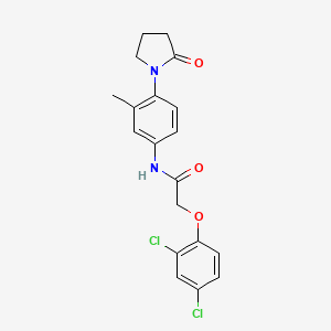 molecular formula C19H18Cl2N2O3 B2956254 2-(2,4-dichlorophenoxy)-N-(3-methyl-4-(2-oxopyrrolidin-1-yl)phenyl)acetamide CAS No. 941956-91-8
