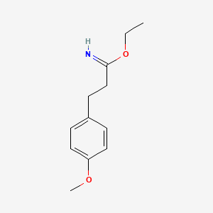 molecular formula C12H17NO2 B2956267 Ethyl 3-(4-methoxyphenyl)propanimidate CAS No. 683200-28-4