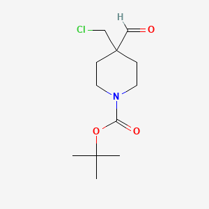 molecular formula C12H20ClNO3 B2956277 Tert-butyl 4-(chloromethyl)-4-formylpiperidine-1-carboxylate CAS No. 1312131-48-8