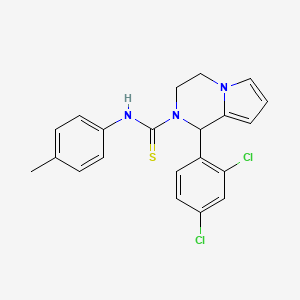 molecular formula C21H19Cl2N3S B2956281 1-(2,4-dichlorophenyl)-N-(p-tolyl)-3,4-dihydropyrrolo[1,2-a]pyrazine-2(1H)-carbothioamide CAS No. 393825-28-0