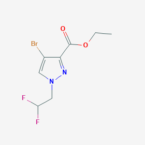 molecular formula C8H9BrF2N2O2 B2956283 ethyl 4-bromo-1-(2,2-difluoroethyl)-1H-pyrazole-3-carboxylate CAS No. 1856018-36-4