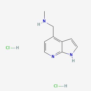 molecular formula C9H13Cl2N3 B2956287 甲基({1H-吡咯并[2,3-b]吡啶-4-基}甲基)胺二盐酸盐 CAS No. 2172073-86-6