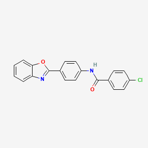 N-[4-(1,3-benzoxazol-2-yl)phenyl]-4-chlorobenzamide