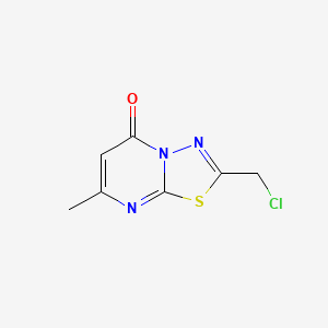 molecular formula C7H6ClN3OS B2956298 2-(Chloromethyl)-7-methyl-5H-[1,3,4]thiadiazolo[3,2-a]pyrimidin-5-one CAS No. 81516-46-3