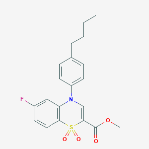 methyl 4-(4-butylphenyl)-6-fluoro-4H-1,4-benzothiazine-2-carboxylate 1,1-dioxide