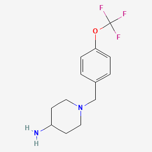 molecular formula C13H18ClF3N2O B2956301 1-[4-(Trifluoromethoxy)benzyl]piperidin-4-amine CAS No. 1279219-09-8
