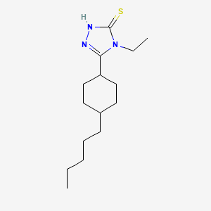 molecular formula C15H27N3S B2956306 4-ethyl-5-(4-pentylcyclohexyl)-4H-1,2,4-triazole-3-thiol CAS No. 866040-04-2