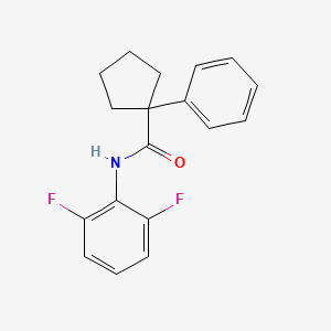 molecular formula C18H17F2NO B2956313 N-(2,6-difluorophenyl)-1-phenylcyclopentane-1-carboxamide CAS No. 1024502-93-9