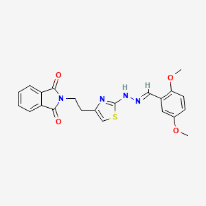 2,5-dimethoxybenzenecarbaldehyde N-{4-[2-(1,3-dioxo-1,3-dihydro-2H-isoindol-2-yl)ethyl]-1,3-thiazol-2-yl}hydrazone