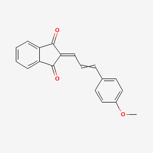 molecular formula C19H14O3 B2956323 2-[3-(4-Methoxyphenyl)prop-2-enylidene]indene-1,3-dione CAS No. 29874-38-2