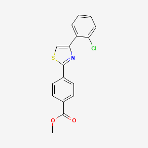 molecular formula C17H12ClNO2S B2956342 4-[4-(2-氯苯基)-1,3-噻唑-2-基]苯甲酸甲酯 CAS No. 338396-91-1