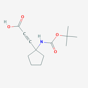 3-[1-[(2-Methylpropan-2-yl)oxycarbonylamino]cyclopentyl]prop-2-ynoic acid