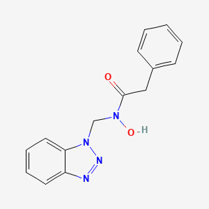 molecular formula C15H14N4O2 B2956359 N-(benzotriazol-1-ylmethyl)-N-hydroxy-2-phenylacetamide CAS No. 130256-21-2