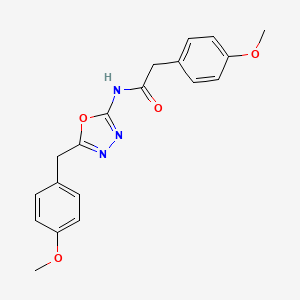 molecular formula C19H19N3O4 B2956361 N-(5-(4-methoxybenzyl)-1,3,4-oxadiazol-2-yl)-2-(4-methoxyphenyl)acetamide CAS No. 954720-39-9