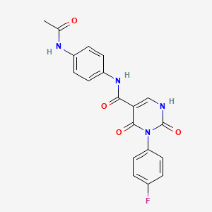 N-(4-acetamidophenyl)-3-(4-fluorophenyl)-2,4-dioxo-1,2,3,4-tetrahydropyrimidine-5-carboxamide