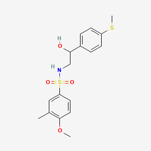 N-(2-hydroxy-2-(4-(methylthio)phenyl)ethyl)-4-methoxy-3-methylbenzenesulfonamide