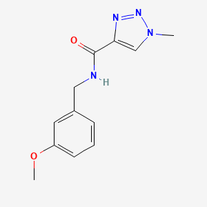 molecular formula C12H14N4O2 B2956367 N-(3-methoxybenzyl)-1-methyl-1H-1,2,3-triazole-4-carboxamide CAS No. 1234983-90-4