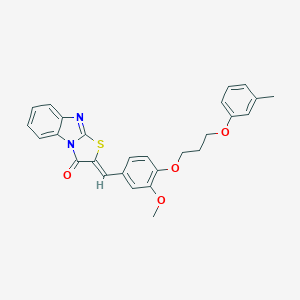 (2Z)-2-{3-methoxy-4-[3-(3-methylphenoxy)propoxy]benzylidene}[1,3]thiazolo[3,2-a]benzimidazol-3(2H)-one