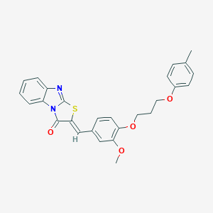 (2Z)-2-{3-methoxy-4-[3-(4-methylphenoxy)propoxy]benzylidene}[1,3]thiazolo[3,2-a]benzimidazol-3(2H)-one