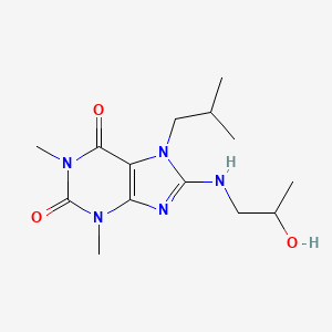 molecular formula C14H23N5O3 B2956383 8-((2-hydroxypropyl)amino)-7-isobutyl-1,3-dimethyl-1H-purine-2,6(3H,7H)-dione CAS No. 941886-21-1