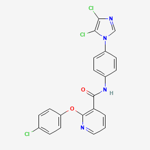 2-(4-chlorophenoxy)-N-[4-(4,5-dichloroimidazol-1-yl)phenyl]pyridine-3-carboxamide