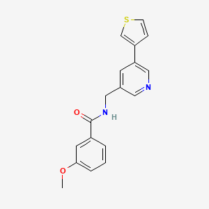 3-methoxy-N-((5-(thiophen-3-yl)pyridin-3-yl)methyl)benzamide