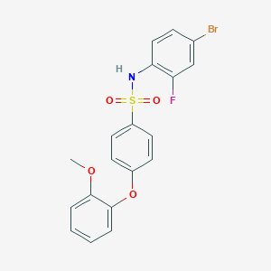 molecular formula C19H15BrFNO4S B2956395 N-(4-溴-2-氟苯基)-4-(2-甲氧基苯氧基)苯磺酰胺 CAS No. 690960-05-5