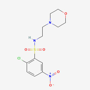 molecular formula C12H16ClN3O5S B2956396 2-氯-N-[2-(吗啉-4-基)乙基]-5-硝基苯-1-磺酰胺 CAS No. 898654-44-9